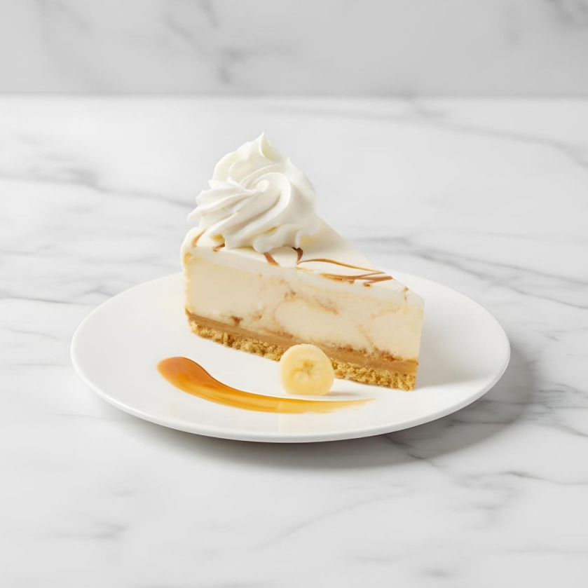 Birthday Bananas Foster Cheesecake Slice