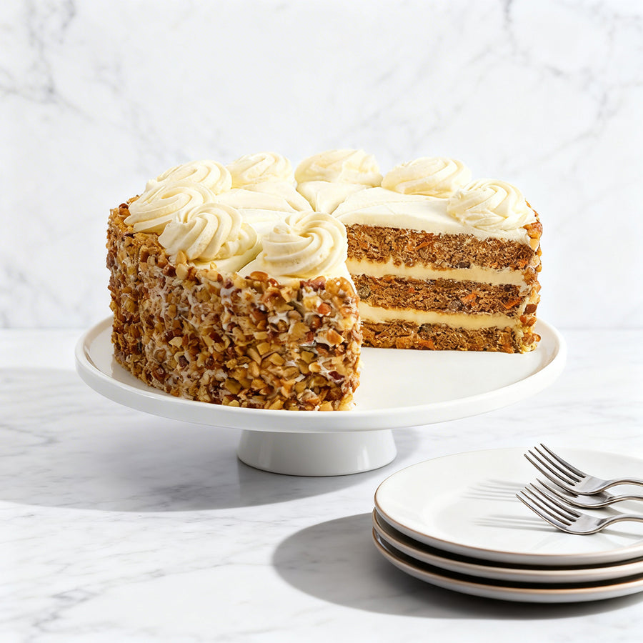 Extra Large 10'' Layered Classic Carrot Cake with Cream Cheese Icing