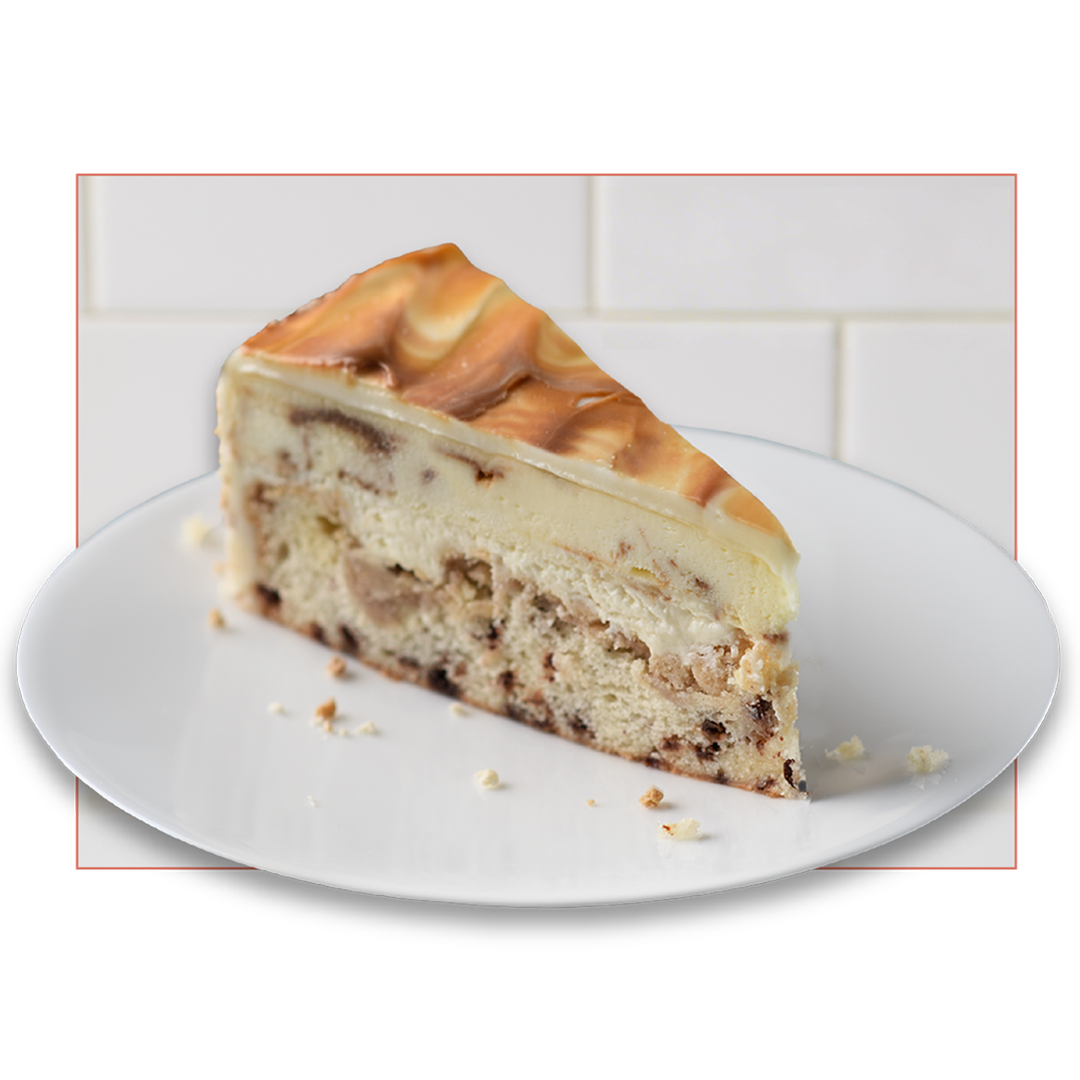 Cinnamon Swirl Layer Cheesecake Slice