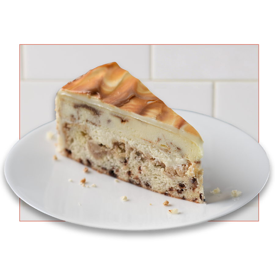 Cinnamon Swirl Layer Cheesecake Slice