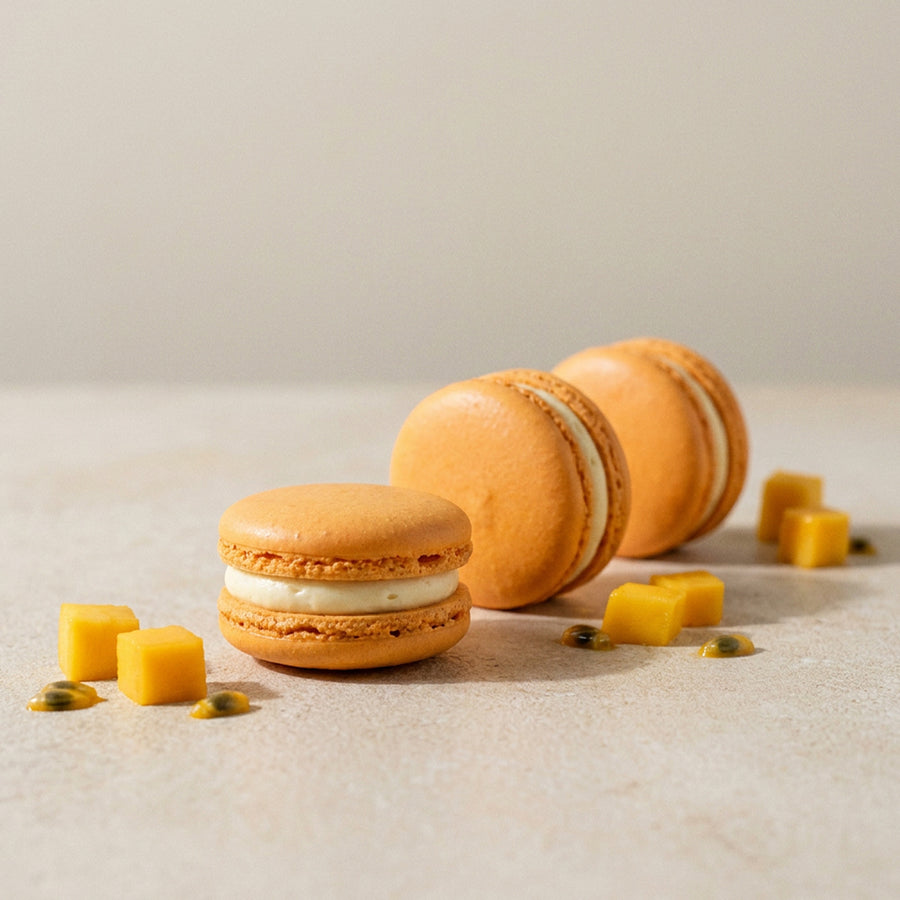 Mango Passionfruit Macarons