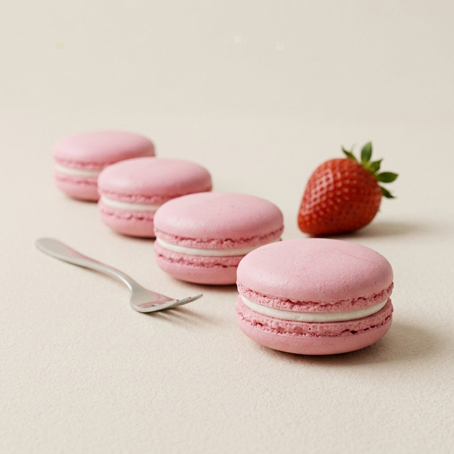 Strawberry Cream Macarons