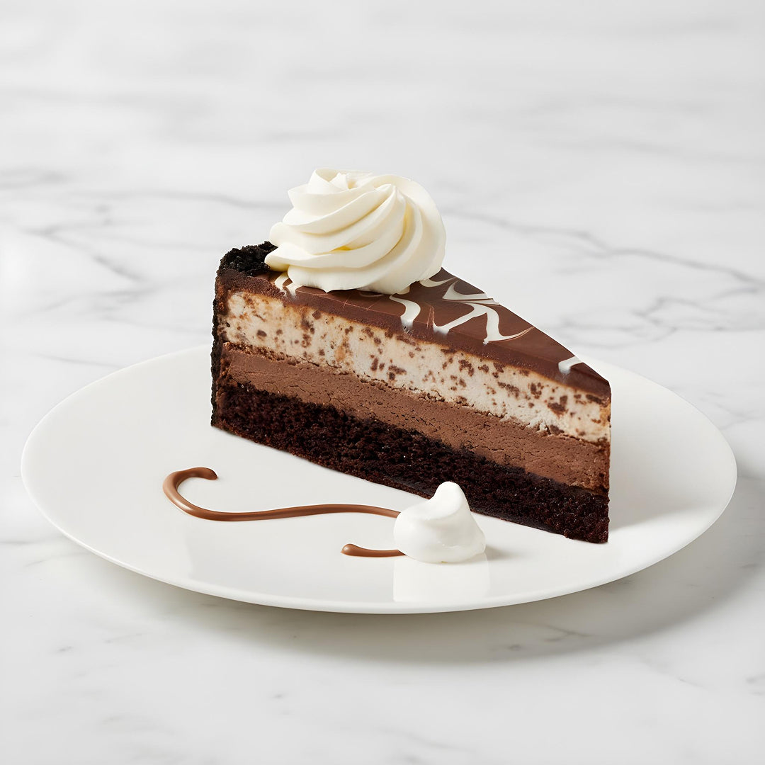 Birthday Tuxedo Mousse Cheesecake Slice