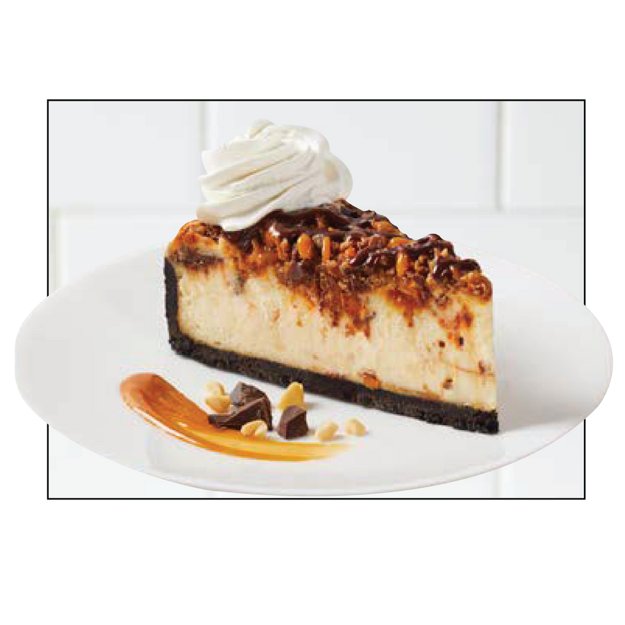 Slice of peanut butter cheesecake, cake22-01