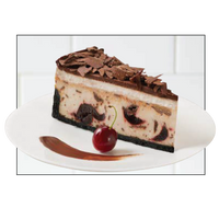Cherry chocolate cheesecake slice