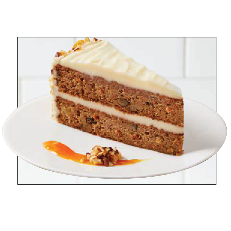 Carrot cake slice on a plate - cakw_17-01