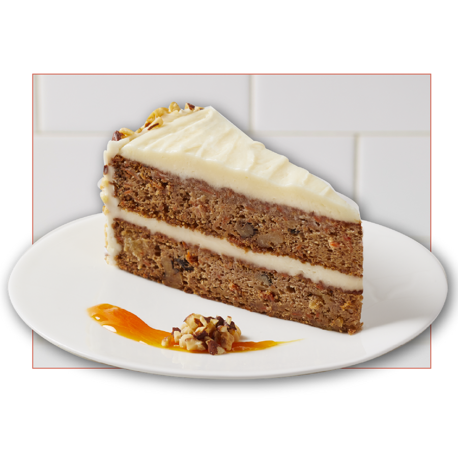 Layered Classic Carrot Cake Slice with Cream Cheese Icing