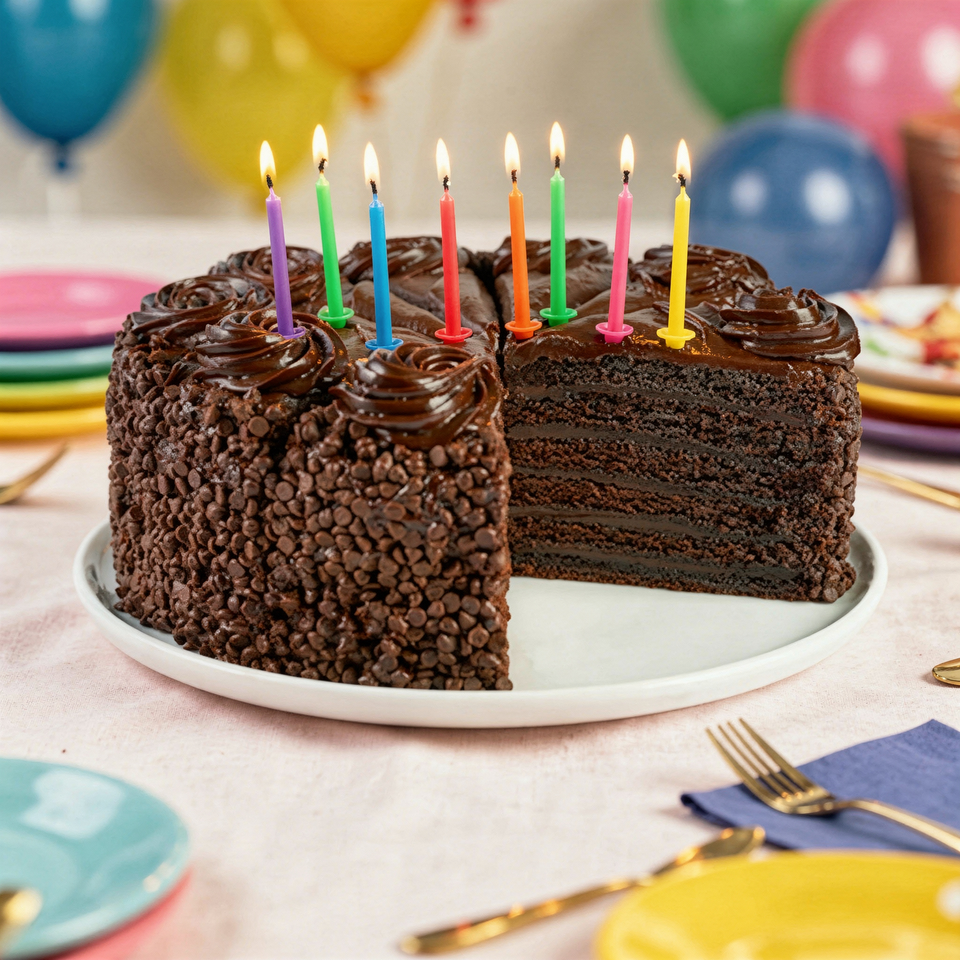 Birthday Extra Large Chocolate Fudge Cake