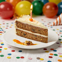 Birthday Classic Carrot Cake Slice