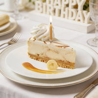 Birthday Bananas Foster Cheesecake Slice