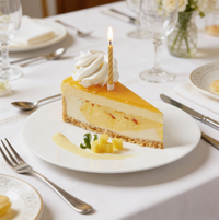 Birthday Mango Key Lime Cheesecake Slice