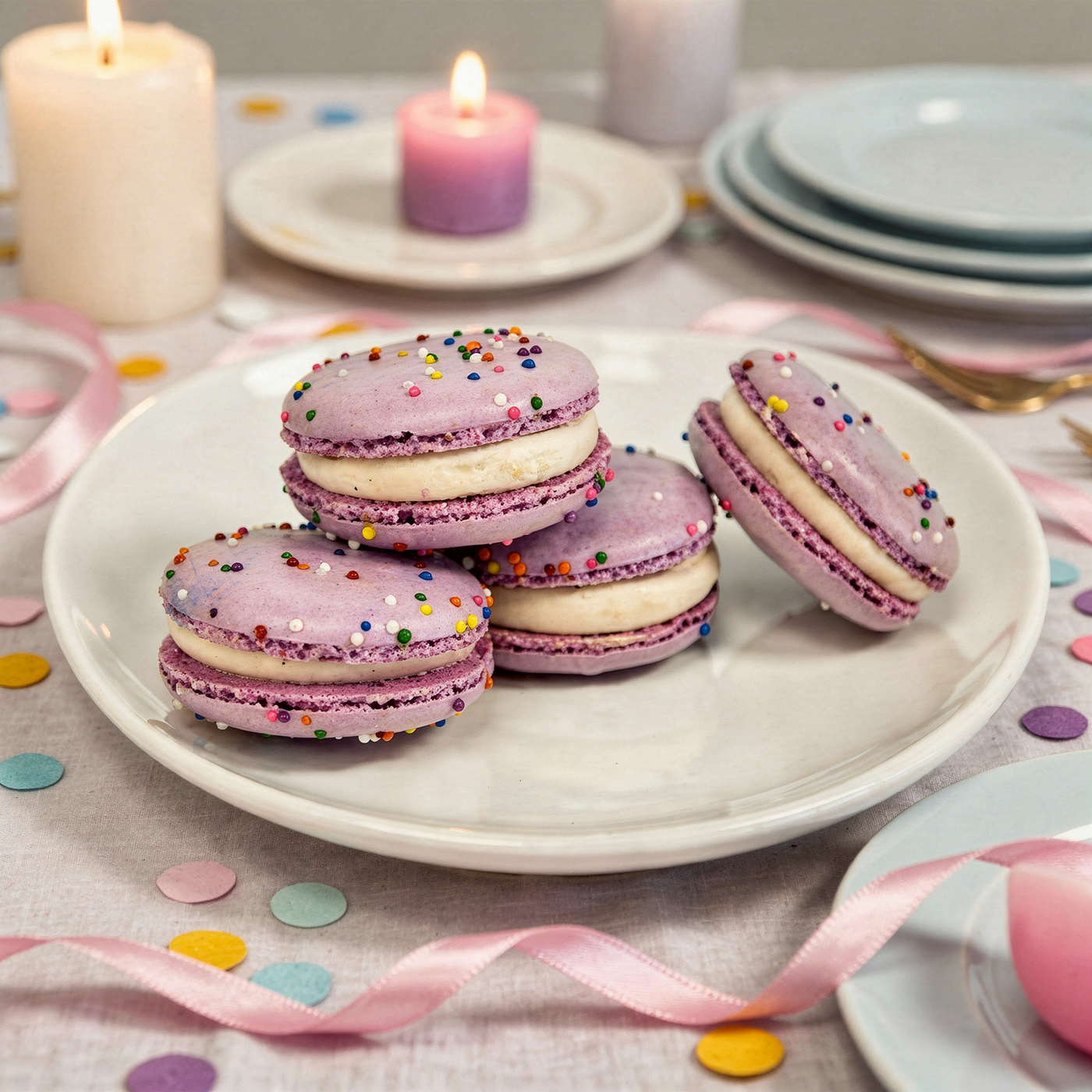 Happy Birthday Cake Macarons