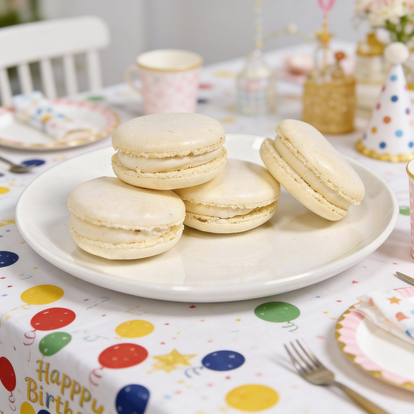 Birthday Vanilla Bean Macarons
