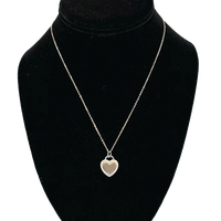 Silver heart pendant necklace