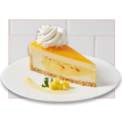 Mango Key Lime Cheesecake Slice