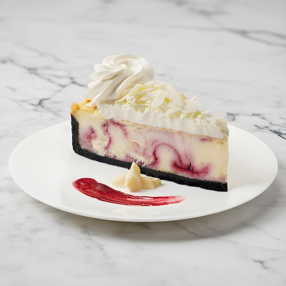 Birthday White Chocolate Raspberry Cheesecake Slice