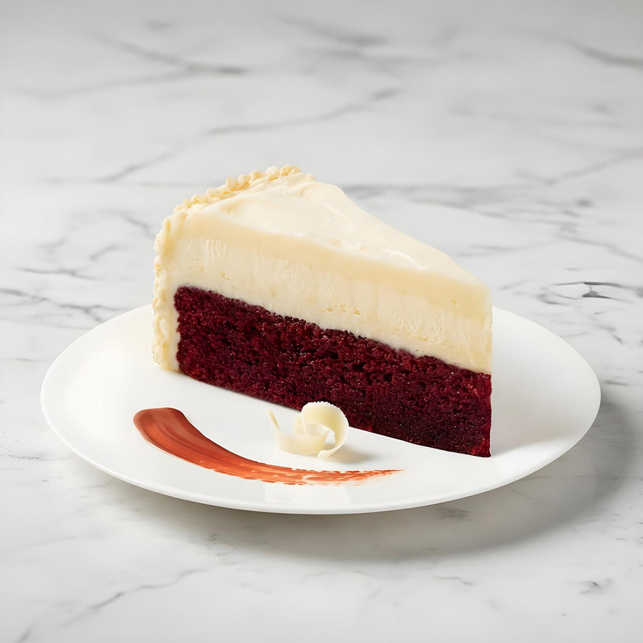 Birthday Red Velvet Cheesecake Slice