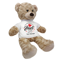 Teddy bear with You are always in my heart message.